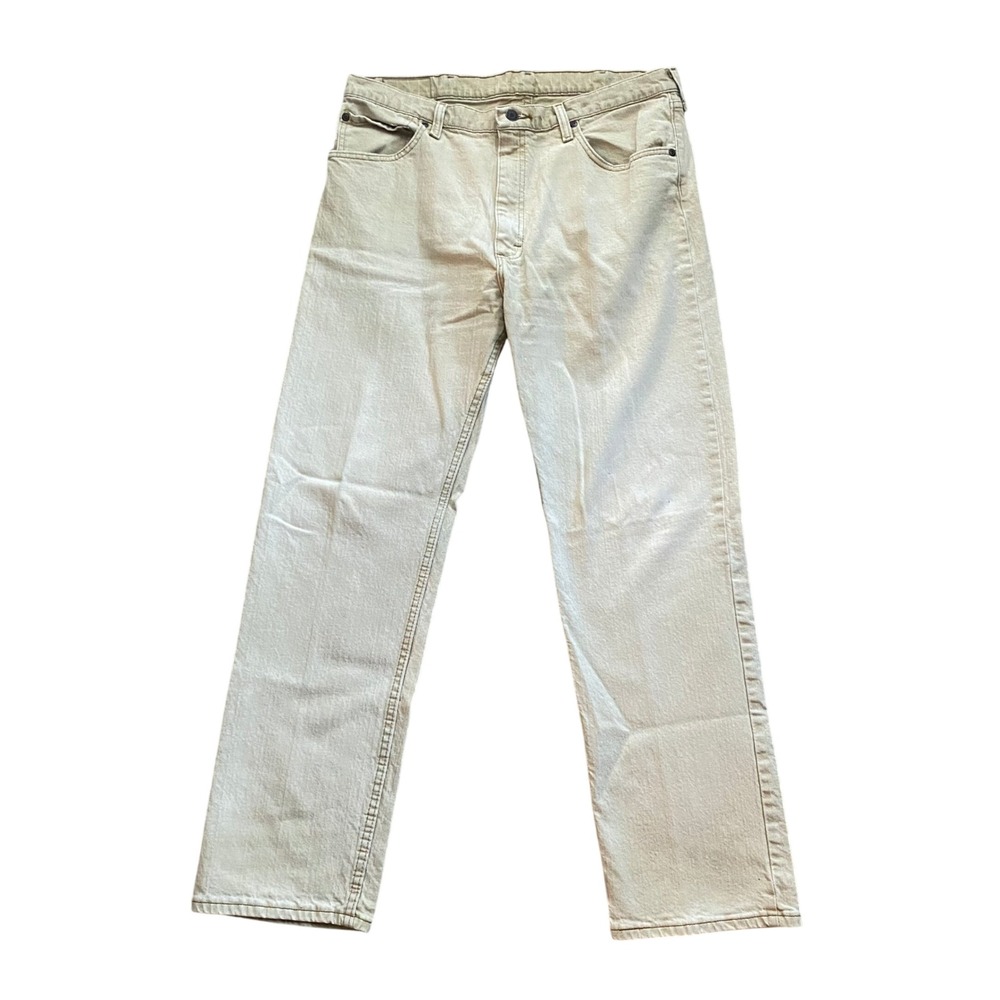 Wrangler Mens Regular Fit Jeans 36x30 Khaki Tan‎ Straight Leg 9WRGAKH Stretch